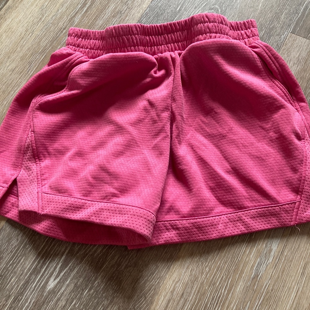 Girls Athletic Pink Basketball Shorts